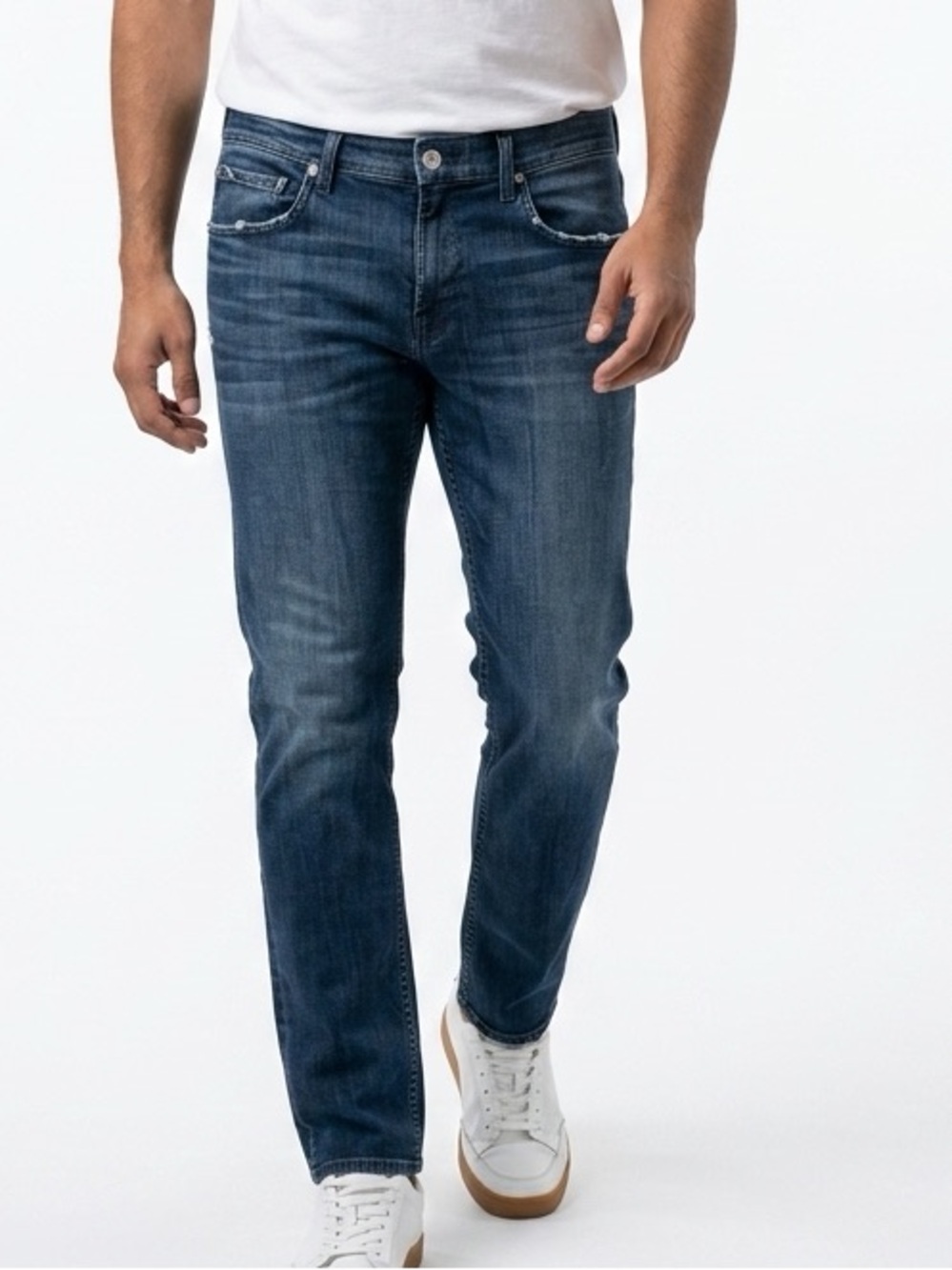 Hudson Men's Blake Slim Straight Jeans‎ Blue Size 33 Dark Wash Denim